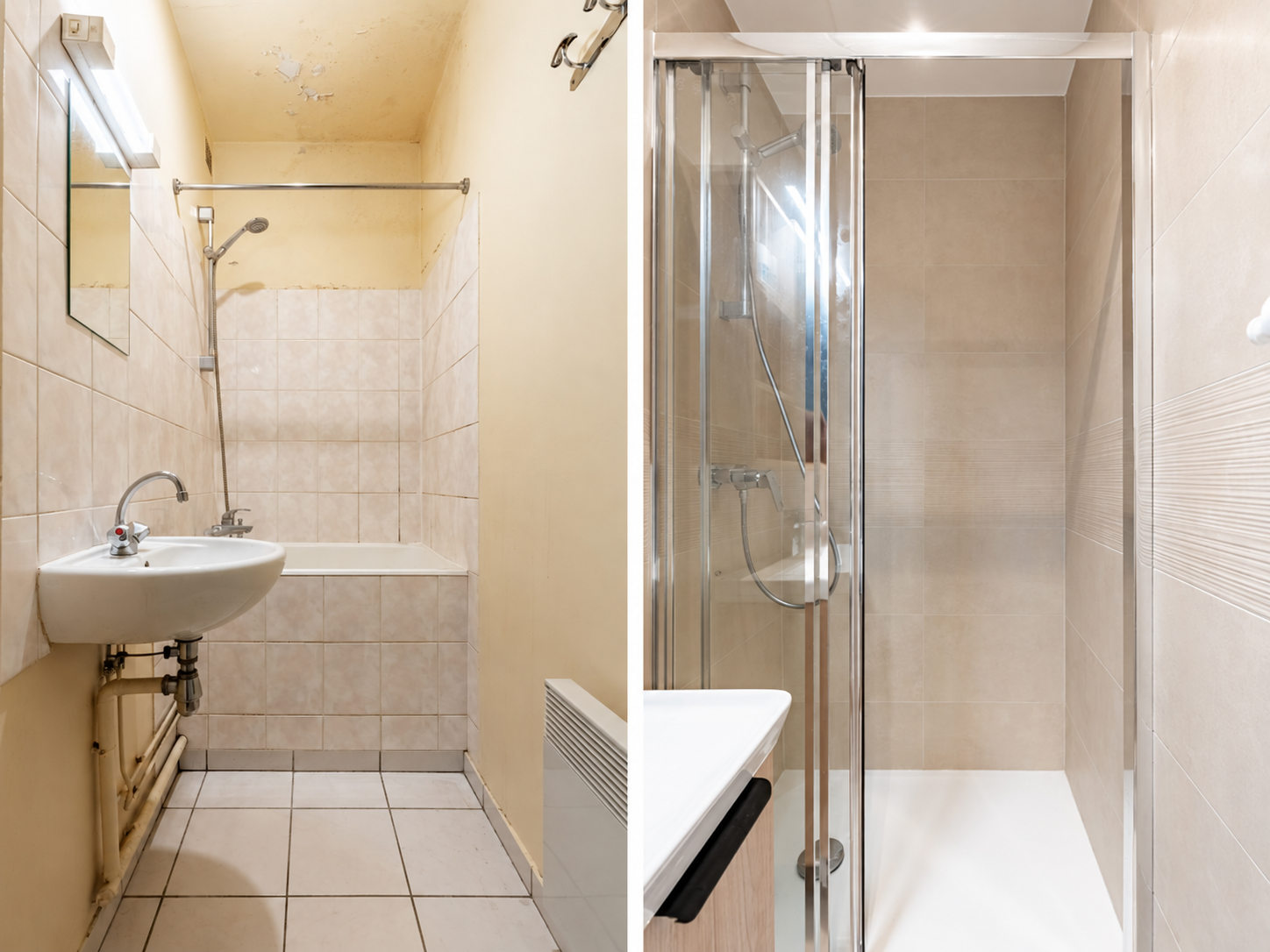Rénovation d’une petite salle de bains dans un appartement parisien du 16e arrondissement