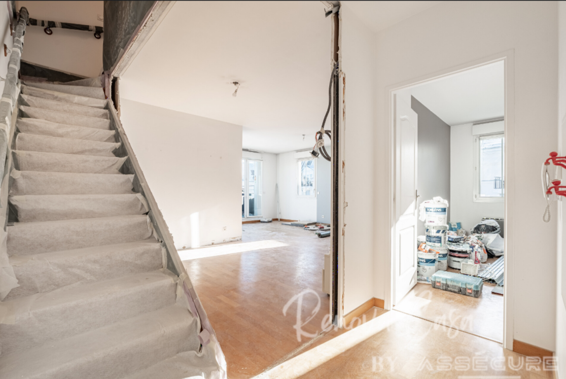 rénovation d'un escalier au Plessis Robinson 92